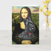 Mona Lisa - Scottish Terrier #1 Karte (Gelbe Blume)