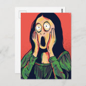Mona Lisa Scream Postkarte (Vorne/Hinten)