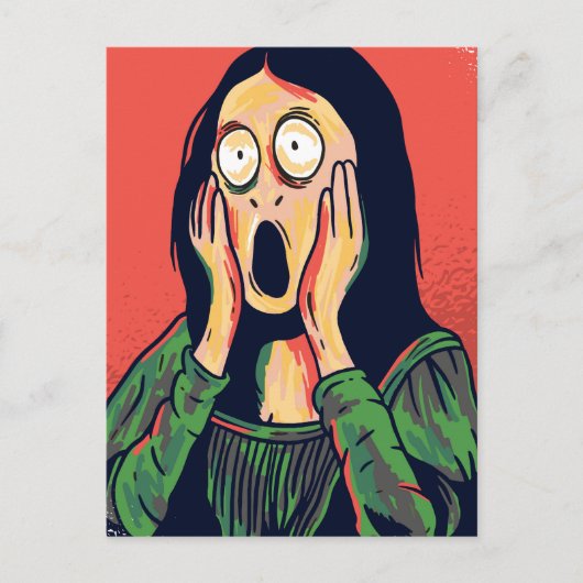 Mona Lisa Scream Postkarte (Vorderseite)