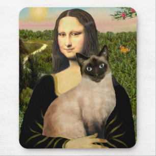 Mona Lisa - Seal Point Siamese Katze Mousepad
