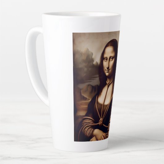 Mona Lisa Shibari Latte Tasse (Linke Ecke)