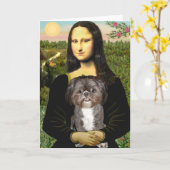 Mona Lisa - Shih Tzu (M) Karte (Gelbe Blume)