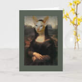 Mona Lisa Siamese Cat Karte (Gelbe Blume)