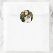 Mona Lisa - Siamesen 24 (blauer Punkt) Runder Aufkleber (Tasche)