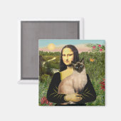 Mona Lisa - Siegel Point Siamese cat Magnet (Vorderseite/Rückseite)