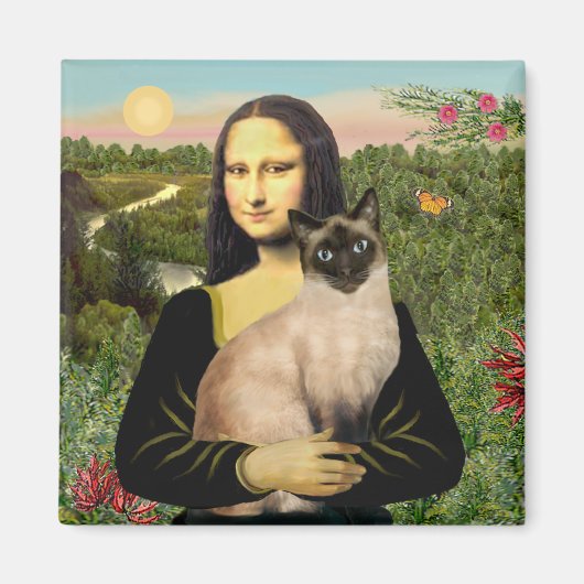 Mona Lisa - Siegel Point Siamese cat Magnet (Vorne)