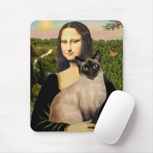 Mona Lisa - Siegel Point Siamese cat Mousepad (Mit Mouse)