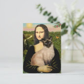Mona Lisa - Siegel Point Siamese cat Postkarte (Stehend Vorderseite)
