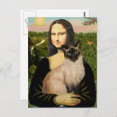 Mona Lisa - Siegel Point Siamese cat Postkarte (Vorne/Hinten)