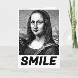 MONA LISA SMILE BIRTHDAY GREETING CARD KARTE