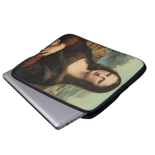 Mona Lisa Smile Neoprene Laptop Sleeve (Vorne Knopf)
