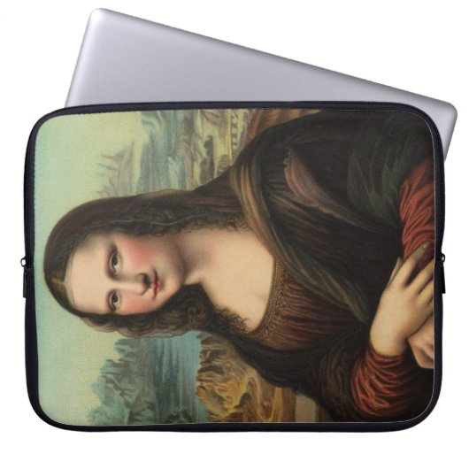 Mona Lisa Smile Neoprene Laptop Sleeve (Vorderseite)