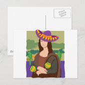 Mona Lisa Sombrero Postkarte (Vorne/Hinten)