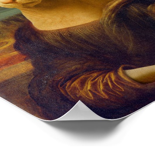 Mona Lisa Sphynx `Cat Poster (Ecke)