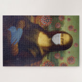 Mona Lisa spielt im Safe um Coronavirus, ZFBP Puzzle (Horizontal)