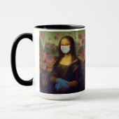 Mona Lisa spielt im Safe um Coronavirus, ZFBP Tasse (Links)