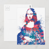 Mona Lisa splach Postkarte (Vorne/Hinten)