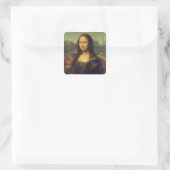Mona Lisa Square Sticker (Tasche)
