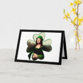 Mona Lisa St. Patrick's Day Clover Karte (Gelbe Blume)