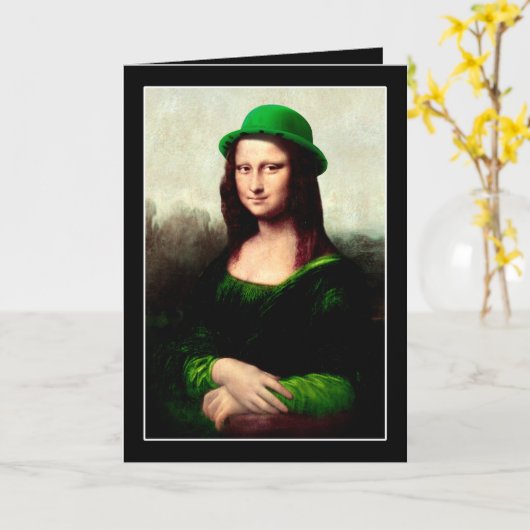 Mona Lisa St. Patrick's Day Clover Karte (Gelbe Blume)