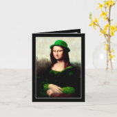 Mona Lisa St. Patrick's Day Clover Karte (Gelbe Blume)