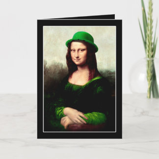 Mona Lisa St. Patrick's Day Clover Karte