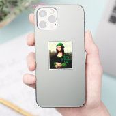 Mona Lisa St. Patrick's Day Kleeblatt Aufkleber (Telefon)