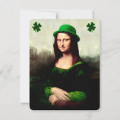 Mona Lisa St. Patrick's Day Kleeblatt Einladung (Vorderseite)