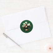 Mona Lisa St. Patrick's Day Kleeblatt Runder Aufkleber (Umschlag)
