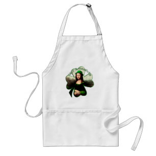 Mona Lisa St. Patrick's Day Kleeblatt Schürze