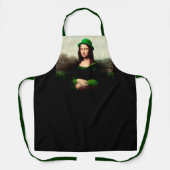 Mona Lisa St. Patrick's Day Kleeblatt Schürze (Vorderseite)