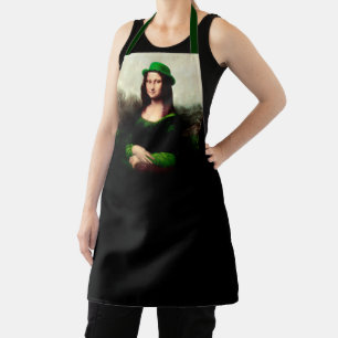 Mona Lisa St. Patrick's Day Kleeblatt Schürze