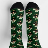 Mona Lisa St. Patrick's Day Kleeblatt Socken (Oben)