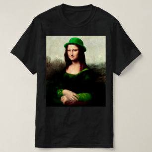 Mona Lisa St. Patrick's Day Kleeblatt T-Shirt