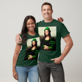 Mona Lisa St. Patrick's Day Kleeblatt T-Shirt (Unisex)