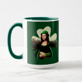 Mona Lisa St. Patrick's Day Kleeblatt Tasse (Links)
