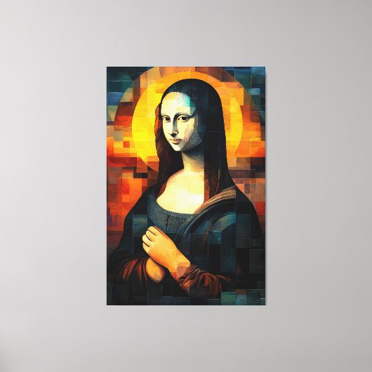 Mona Lisa Stached Glass Mosaic Artwork Leinwanddruck (Vorderseite)