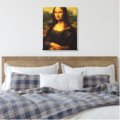 Mona Lisa Stretched Canvas Print Leinwanddruck (Insitu (Schlafzimmer))