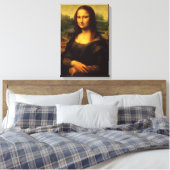 Mona Lisa Stretched Canvas Print Leinwanddruck (Insitu (Schlafzimmer))