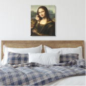 Mona Lisa striking a "Kyun Pose" Leinwanddruck (Insitu (Schlafzimmer))