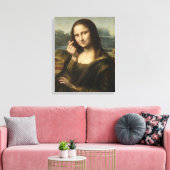Mona Lisa striking a "Kyun Pose" Leinwanddruck (Insitu (Wohnzimmer))