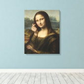 Mona Lisa striking a "Kyun Pose" Leinwanddruck (Insitu (Holzboden))