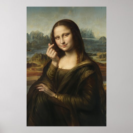 Mona Lisa striking a "Kyun Pose" Poster (Vorne)