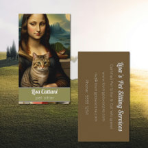 Mona Lisa & tabby cat
