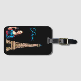 Mona Lisa Taking Selfie Luggage Tag Gepäckanhänger