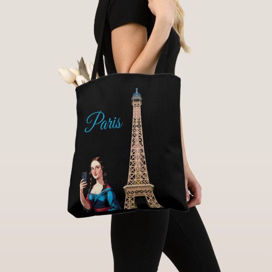 MONA LISA TAKING SELFIE SURREAL PARIS TASCHE (Von Nahem)