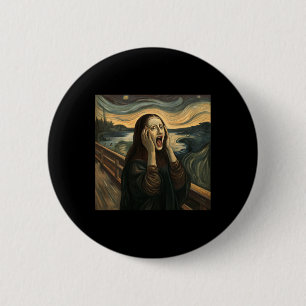 Mona Lisa The Scream Halloween-Kostüm-Party Kunst  Button