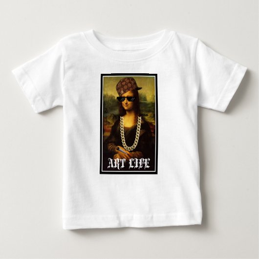 Mona Lisa Thug Art Life Baby T-shirt (Vorderseite)