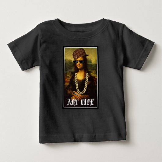 Mona Lisa Thug Art Life Baby T-shirt (Vorderseite)