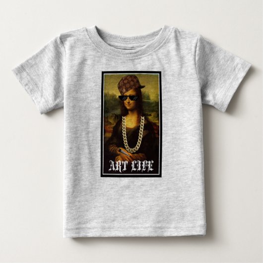 Mona Lisa Thug Art Life Baby T-shirt (Vorderseite)